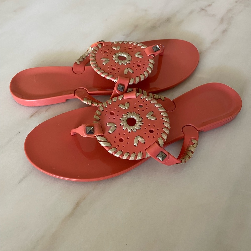 JACK ROGERS Women's Coral Jelly Sandals Flip Flops Size 8